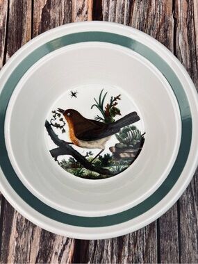 6 1/2” Cereal Bowl Portmeirion Birds of Britain Robin Vintage Made in The UK